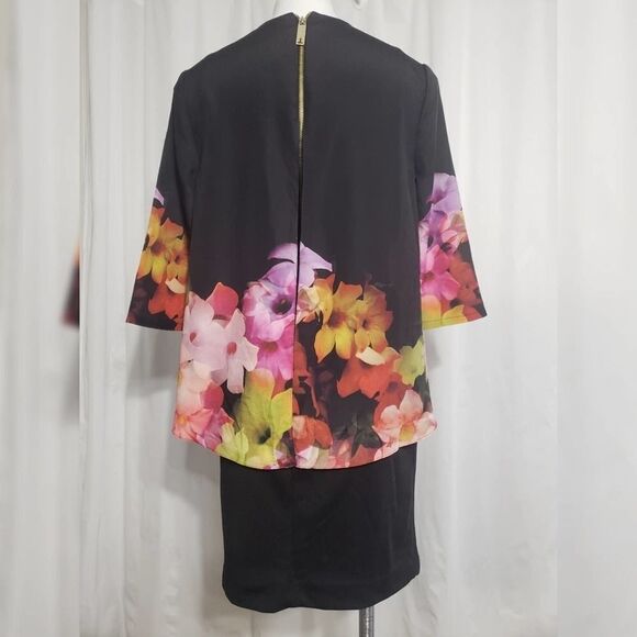 Ted Baker London Cadie Cascading floral dress Sz 6 - Picture 3 of 4